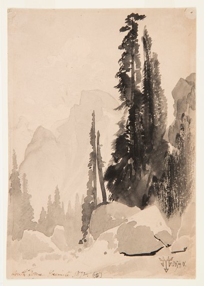 Half Dome, Yosemite af Thomas Moran