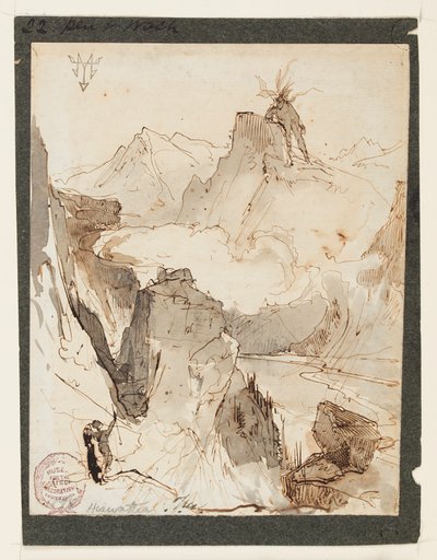 Hiawatha ser Mudjekeewis af Thomas Moran