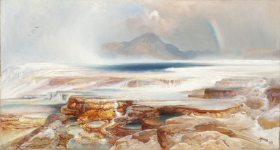 Yellowstones varme kilder af Thomas Moran