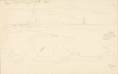Lower Geyser Basin af Thomas Moran