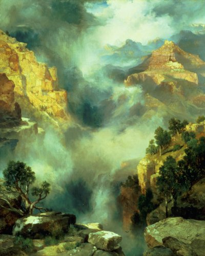 Mist in the Canyon, 1914 af Thomas Moran