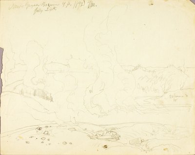 Norris Geyser Basin, Yellowstone Park af Thomas Moran