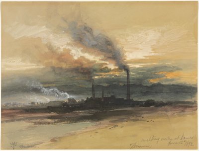 Smelteværk i Denver, 1892. af Thomas Moran