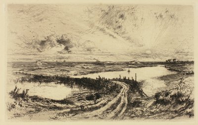 Solopgang—The Pond, East Hampton af Thomas Moran