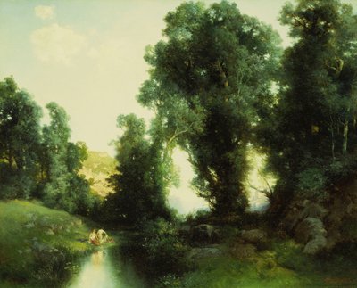 The Bathing Hole, Cuernavaca, Mexico, 1913 af Thomas Moran