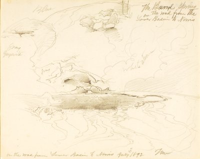 Beryl-kilden på vejen fra Lower Basin til Norris af Thomas Moran