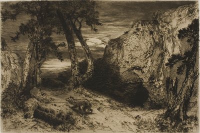 Coyoten - Arizona af Thomas Moran