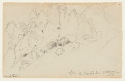 Djævelens hule, Yellowstone af Thomas Moran
