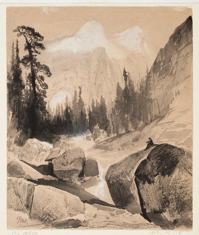 The North Dome, Yosemite, Californien af Thomas Moran