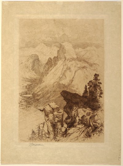 South Dome, Yosemite Valley af Thomas Moran