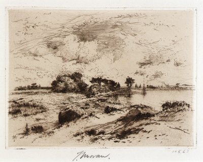 Three Mile Harbor Easthampton, L.I. af Thomas Moran