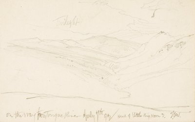 Skumring på vej fra Tongue River (hovedet af Little Big Horn) af Thomas Moran