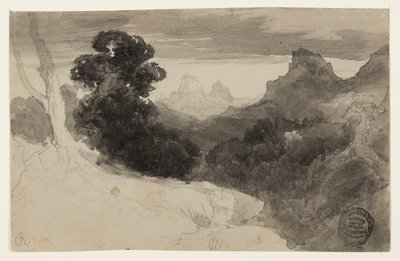 Udsigt over Tetons, Wyoming af Thomas Moran