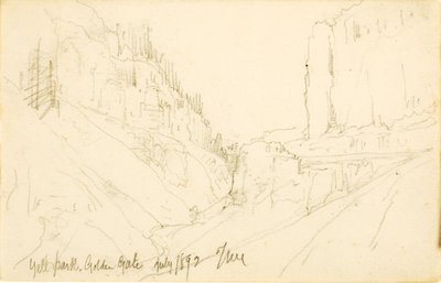 Yellowstone Park, Golden Gate af Thomas Moran