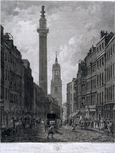 Fish Street Hill, London, 1795 af Thomas Morris