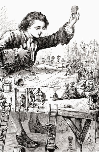Hans kejserlige majestæt ønskede, at han selv og hans kongelige ægtefælle måtte have den lykke at spise sammen med mig, illustration fra 