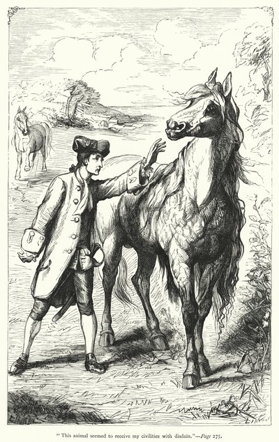 Illustration til Gullivers rejser af Jonathan Swift (gravering) af Thomas Morten