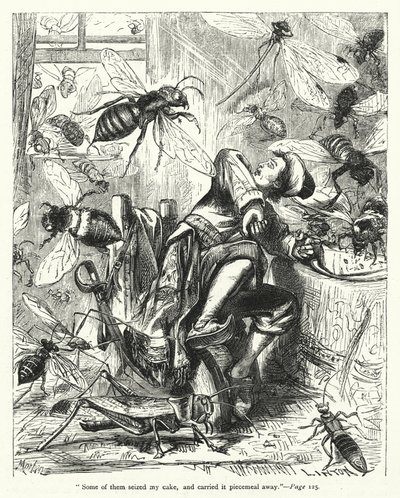 Illustration til Gullivers rejser af Jonathan Swift (gravering) af Thomas Morten