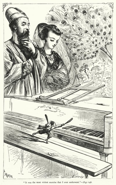 Illustration til Gullivers rejser af Jonathan Swift (gravering) af Thomas Morten
