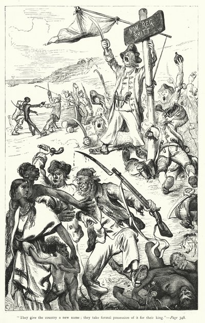 Illustration til Gullivers rejser af Jonathan Swift (gravering) af Thomas Morten