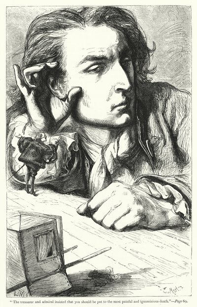 Illustration til Gullivers rejser af Jonathan Swift (gravering) af Thomas Morten