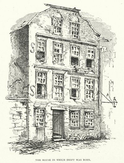 Illustration for livet af Jonathan Swift (gravering) af Thomas Morten