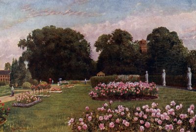 Kew Gardens: I den italienske have (farve litho) af Thomas Mower Martin