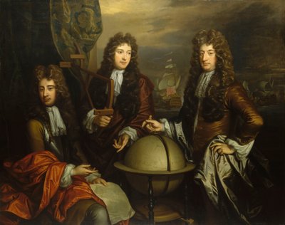 John Benbow (1653-1702), Sir Ralph Delavalle (ca. 1645-1707) og Thomas Phillips (ca. 1635-1693) af Thomas Murray
