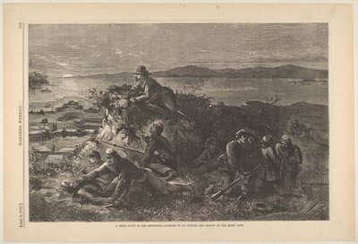 A Night Scout in the Southwest - Surprise of an Outpost, and Survey of the Rebel ..., 4. april 1863. af Thomas Nast