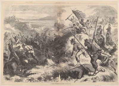 Et sort regiment i aktion fra Harpers Weekly, 14. marts 1863. af Thomas Nast