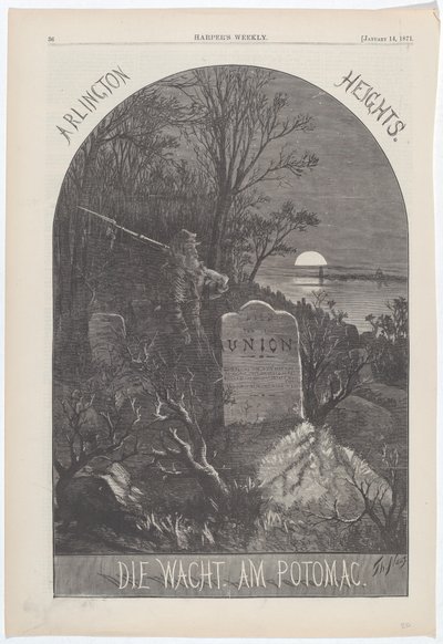 Arlington Heights. Die Wacht. Am Potomac. af Thomas Nast