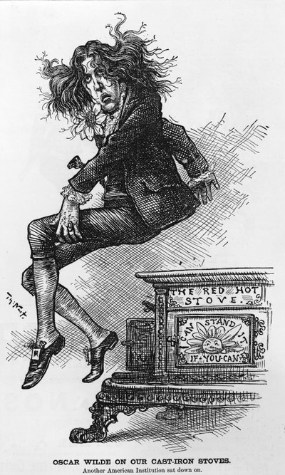Oscar Wilde på vores støbejernsovne. En anden amerikansk institution satte sig ned på, illustrationer fra Harper