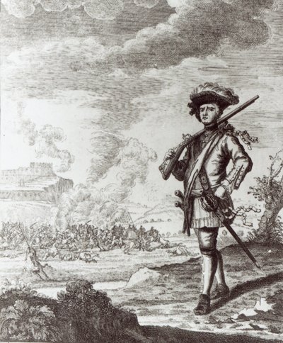 Kaptajn Henry Morgan ved plyndringen af Panama i 1671, ca. 1734 af Thomas Nicholls