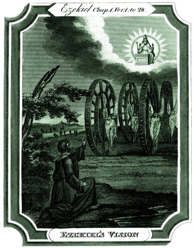 Ezekiel har et syn (indgravering) af Thomas Oldham Barlow