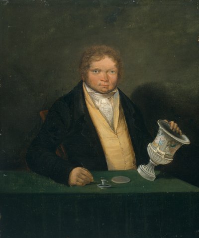 Selvportræt (ca. 1810-1820) (Olie på panel) af Thomas Pardoe