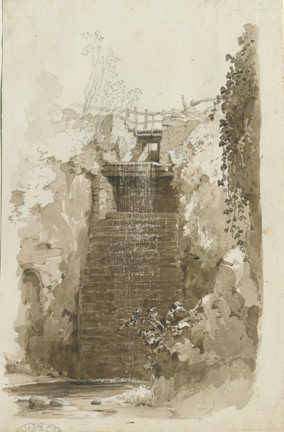 Biddulph - landlig udsigt: pen og vask tegning, 8. juni 1837 (tegning) af Thomas Peploe Wood