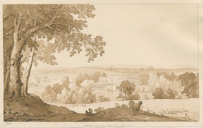 Chartley Hall: sepia drawing, 1837dani af Thomas Peploe Wood