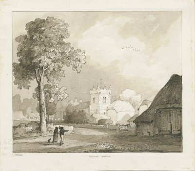 Colton Church: sepia tegning af Thomas Peploe Wood