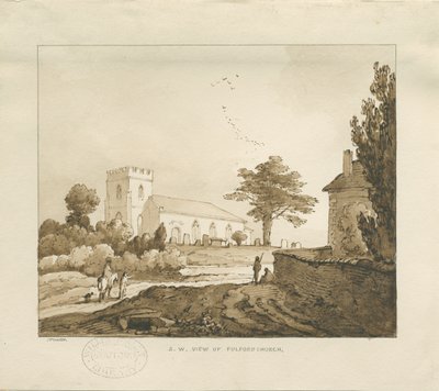 Fulford Church: sepia tegning af Thomas Peploe Wood