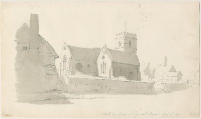 Trysull Kirke: blyantstegning, 2. sep 1837 (tegning) af Thomas Peploe Wood