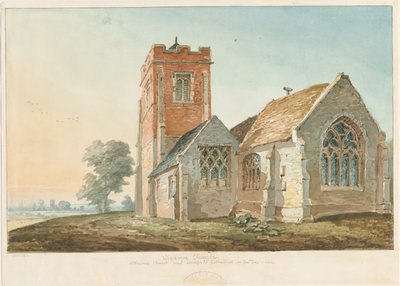 Wychnor Church: akvarelmaleri af Thomas Peploe Wood