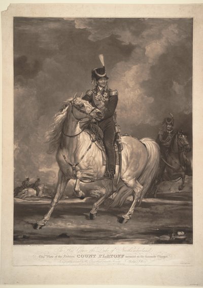 Portræt af grev Matvei Ivanovich Platov 1757-1818, 1815 af Thomas Phillips