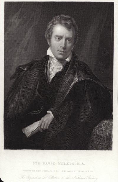 Sir David Wilkie, skotsk maler. Gravering af Francis Holl af Thomas Phillips