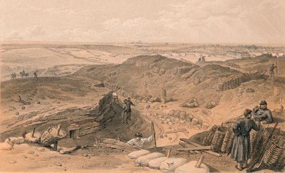 Grøft af Malakoff, Battery Gervais og Rear of Redan, 1856 af Thomas Picken