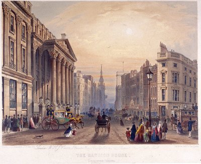 Mansion House eksteriør, London, 1851 af Thomas Picken