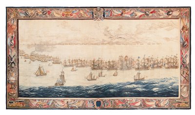 Historical tapestry of the Battle at Solebay, Mortlake, designs attributed to William van de Velde, c.1688dani af Thomas Poyntz