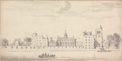 Lambeth Palace fra den anden side af floden af Thomas Priest