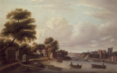 Udsigt over Themsen ved Lambeth Palace af Thomas Priest