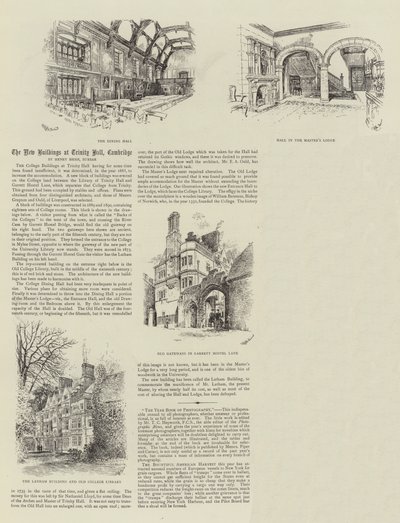 De nye bygninger i Trinity Hall, Cambridge af Thomas Raffles Davison
