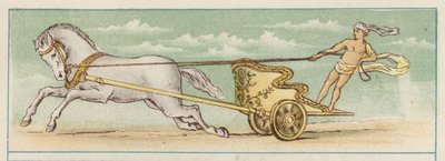 Perseus kører en vogn (farve litho) af Thomas Ralph Spence